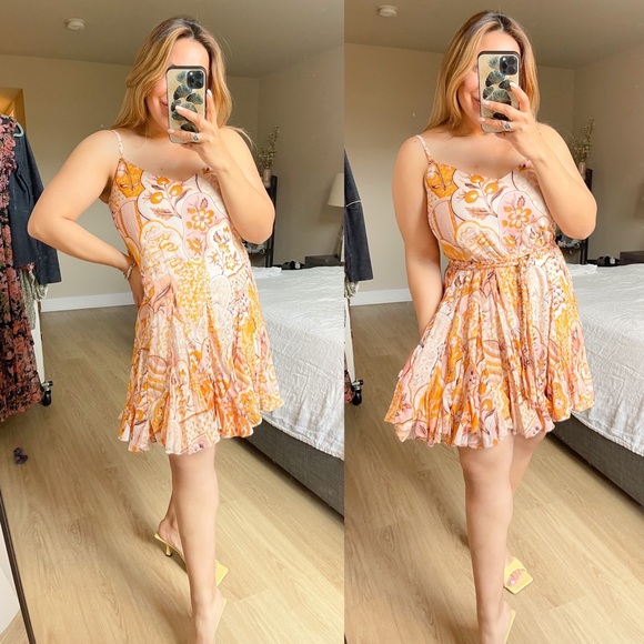 RHODE | Casey 70’s Floral Mini Dress Sz: Small - Picture 2 of 12